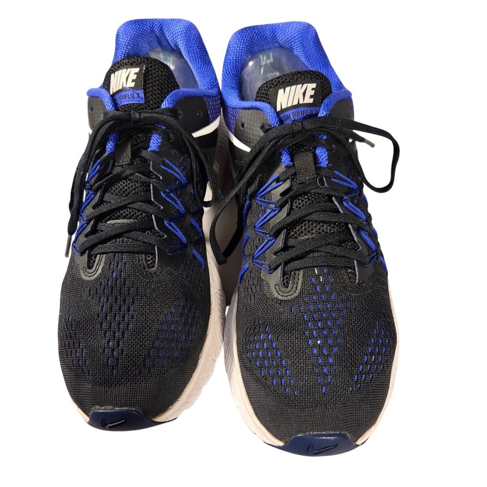 Nike Air Zoom Pegasus 33 Mens Black Blue Running Shoes 831561-012 Size 9.5